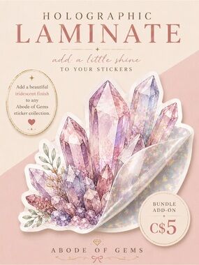 🆕 $5 Add-On ✨ Premium Holographic Laminate Upgrade for Stickers